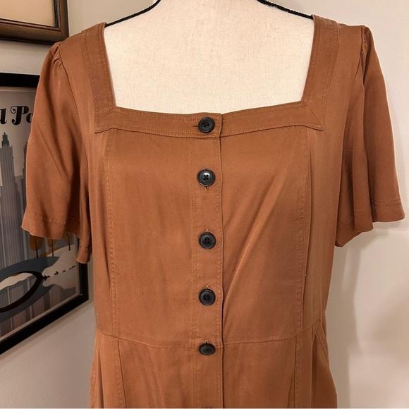 LOFT Emory Brown Sheath Dress SZ 12 - Picture 3 of 5
